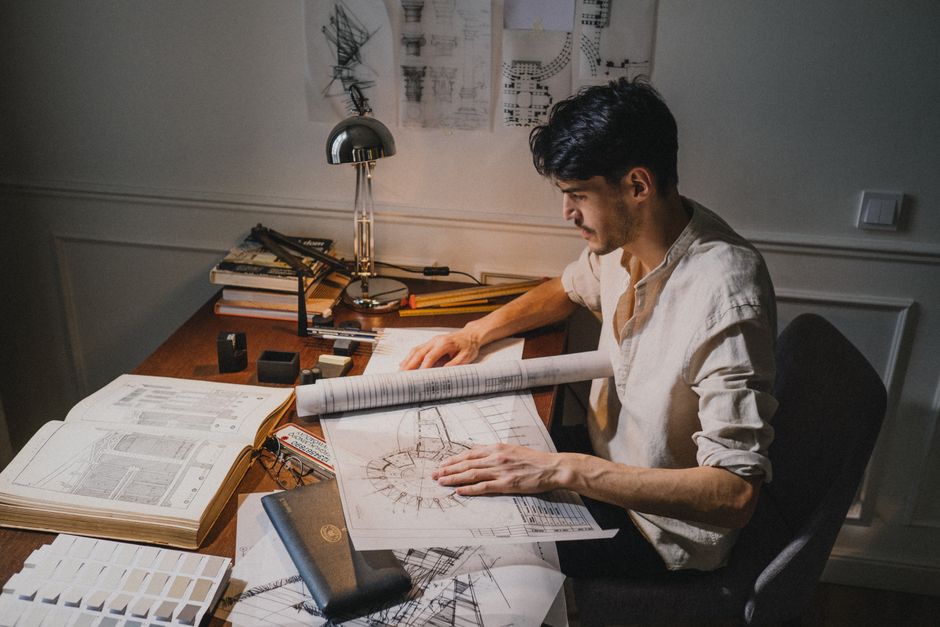 Architect's working desk